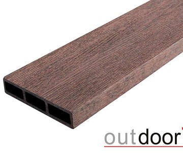 Доска заборная ДПК Outdoor 115*22*4000 мм. STORM BROWN коричневая микс